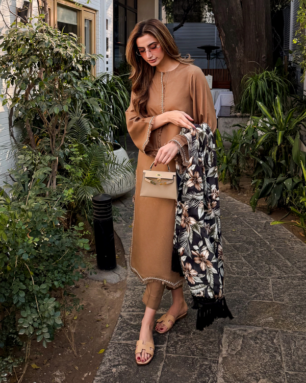 Taupe Embroided Thread Set