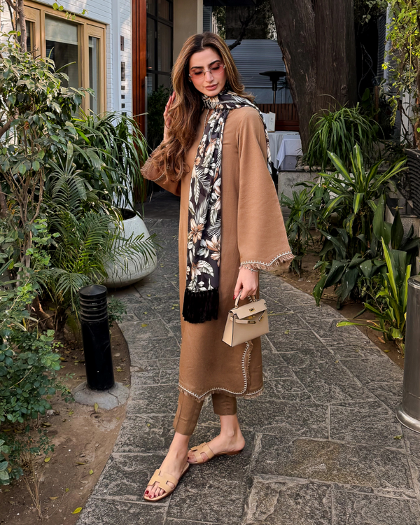 Taupe Embroided Thread Set