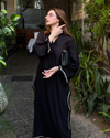 Black Karandi Embroided Fringe Set