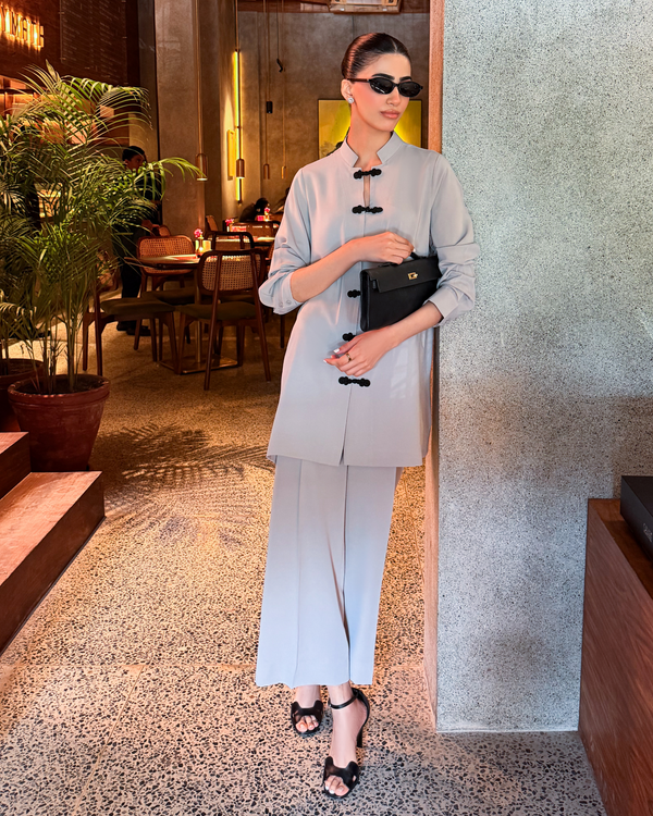Mandarin Buttoned Set