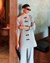Mandarin Buttoned Set