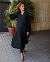 Black Karandi Fringe Set