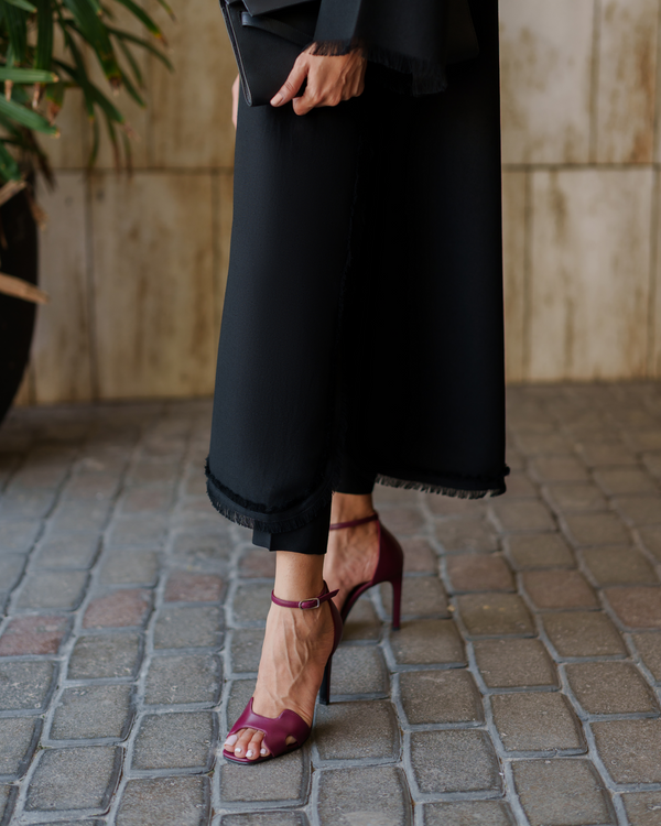 Black Karandi Fringe Set