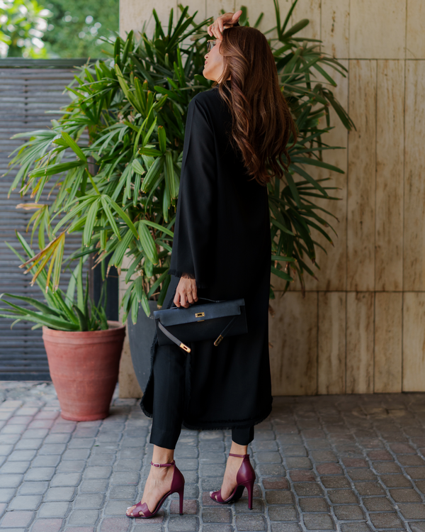 Black Karandi Fringe Set