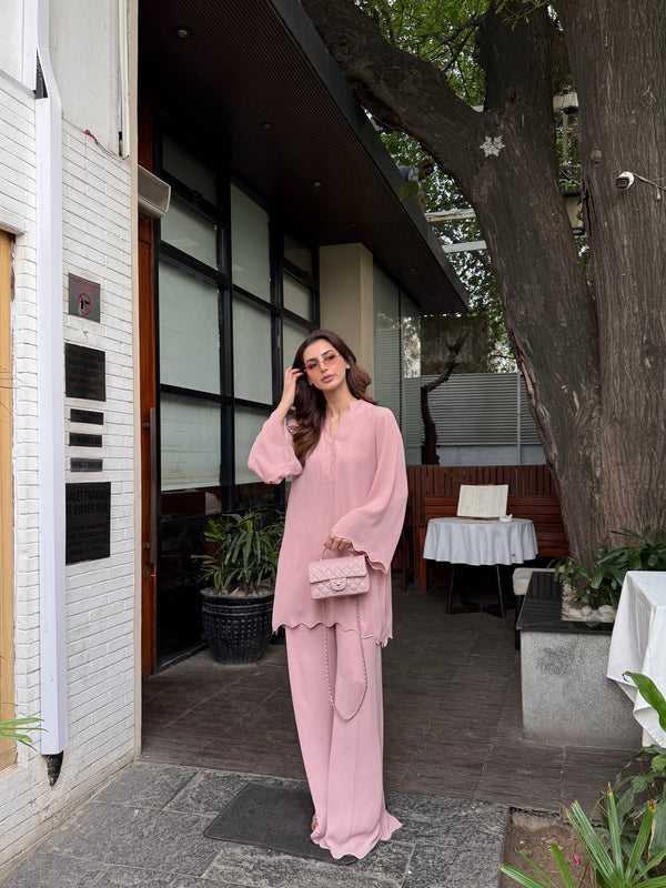 Tea Pink Scallop Set