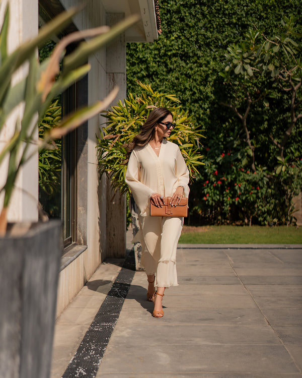 Butter Yellow Fringe Set