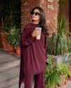 Burgundy Drape Set