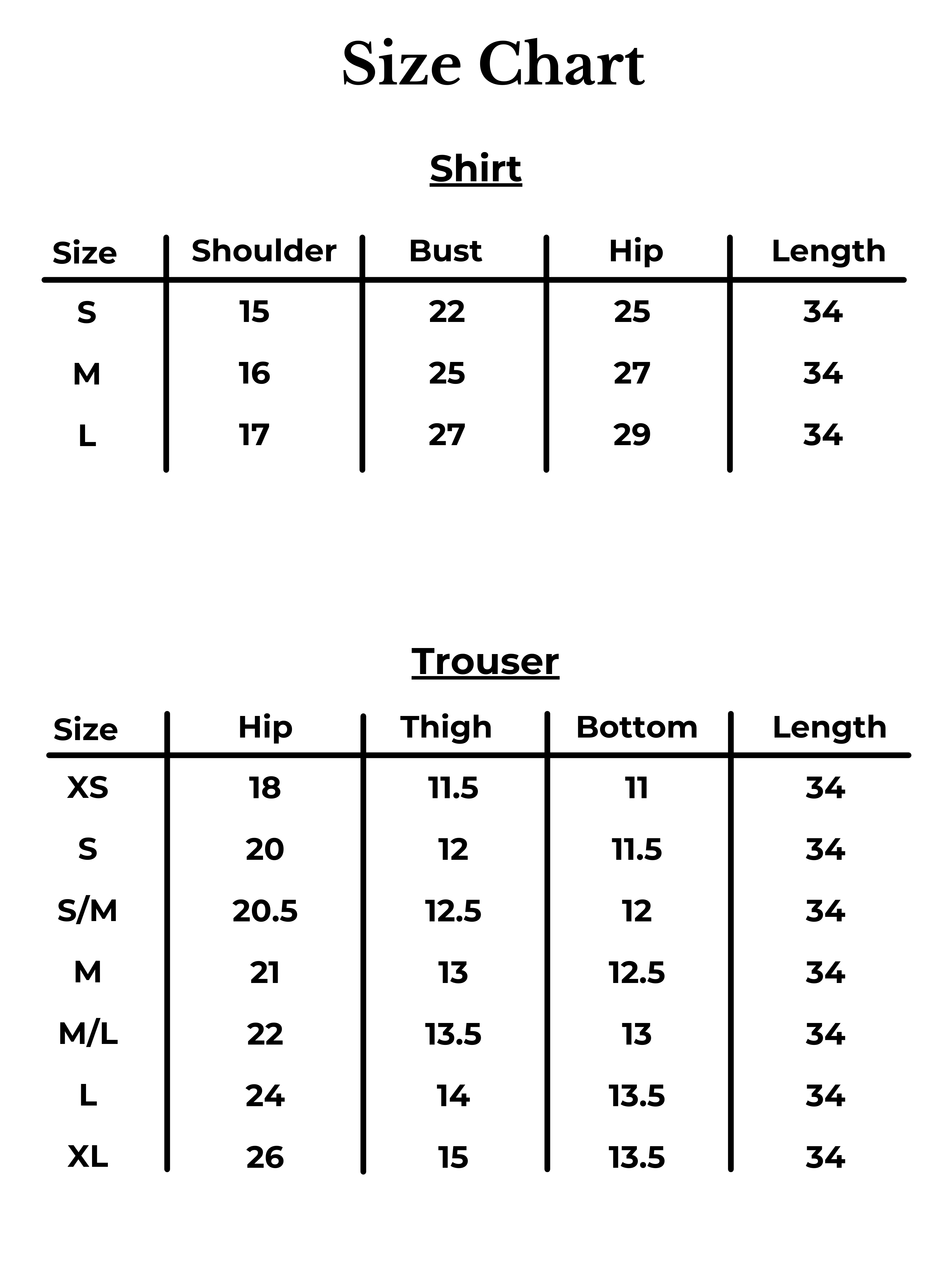 Size Chart Image