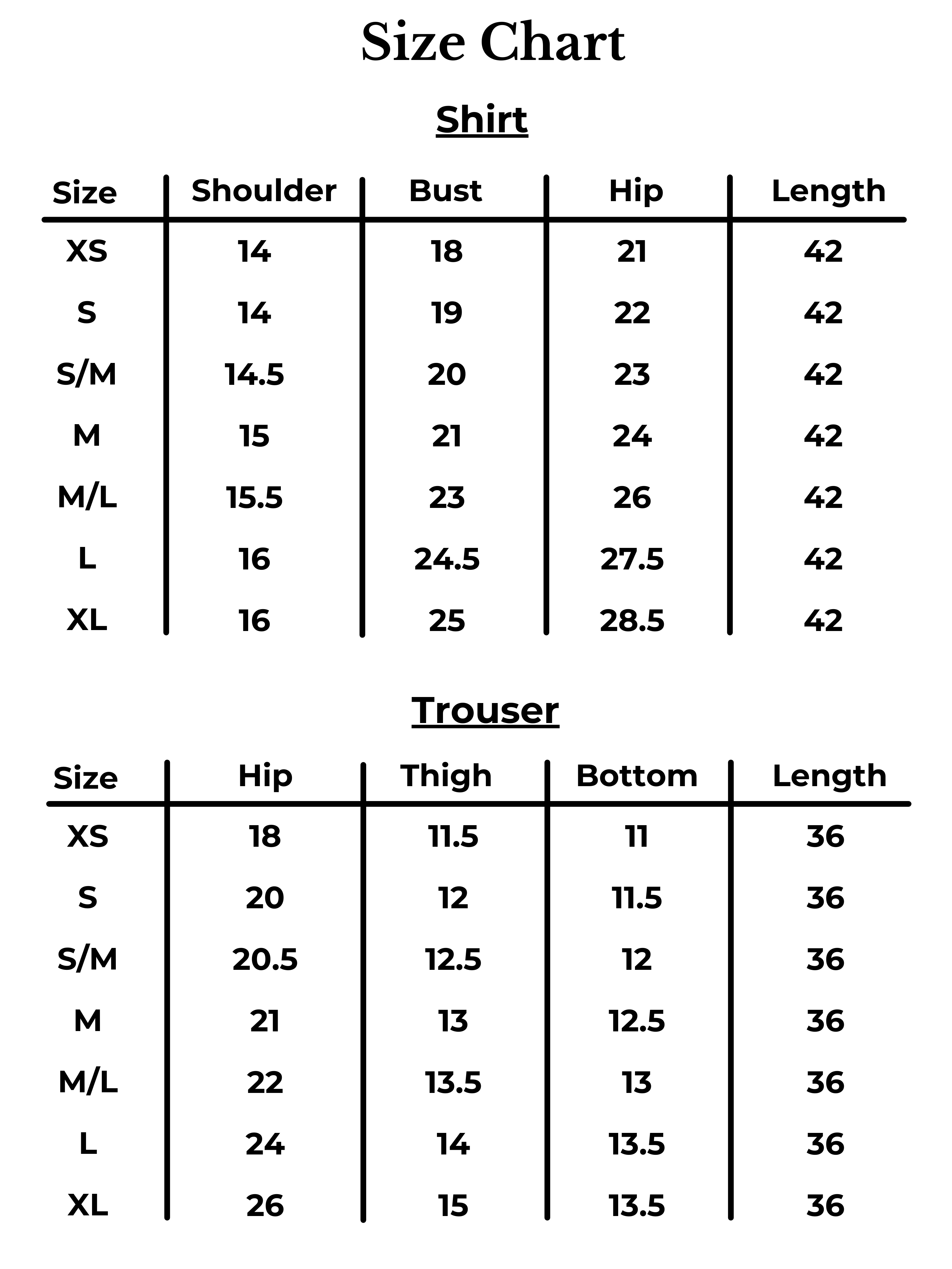 Size Chart Image