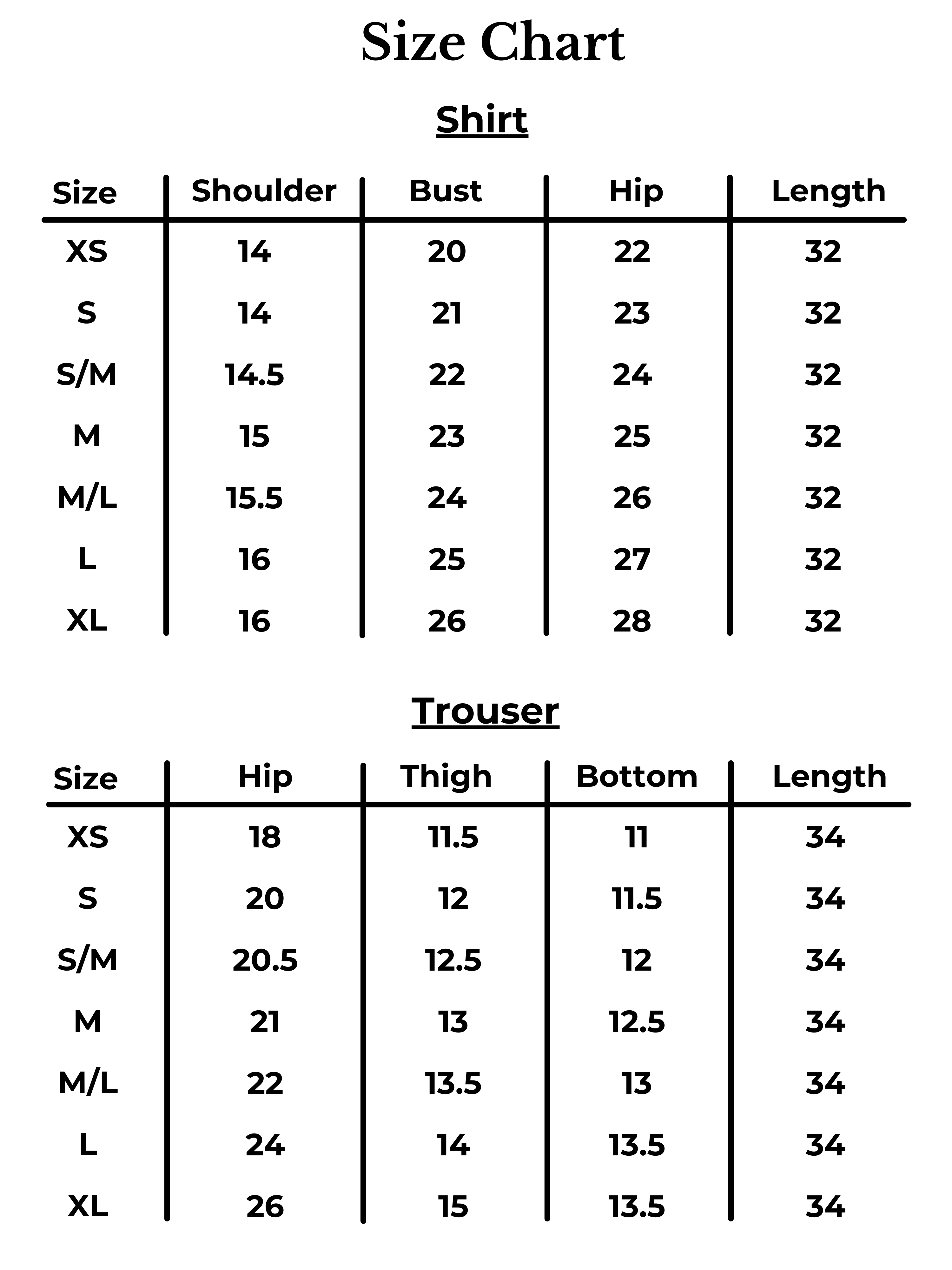 Size Chart Image