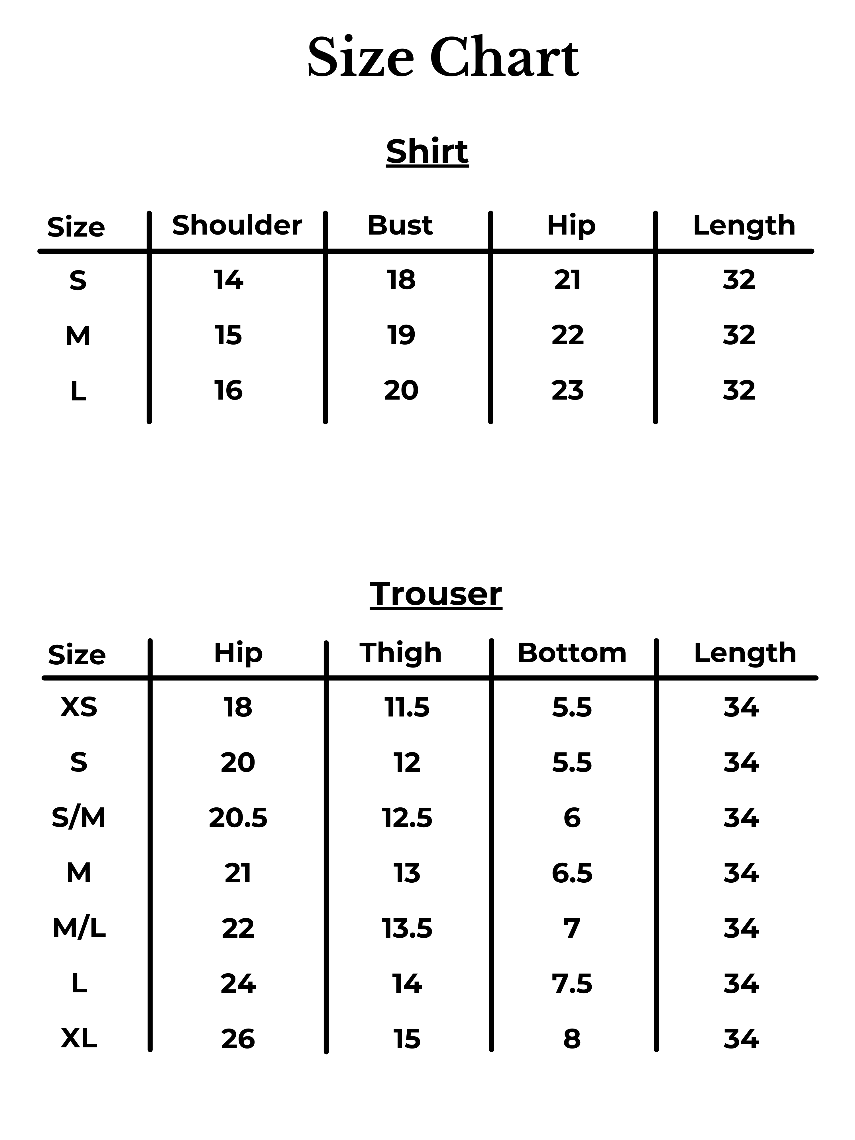 Size Chart Image