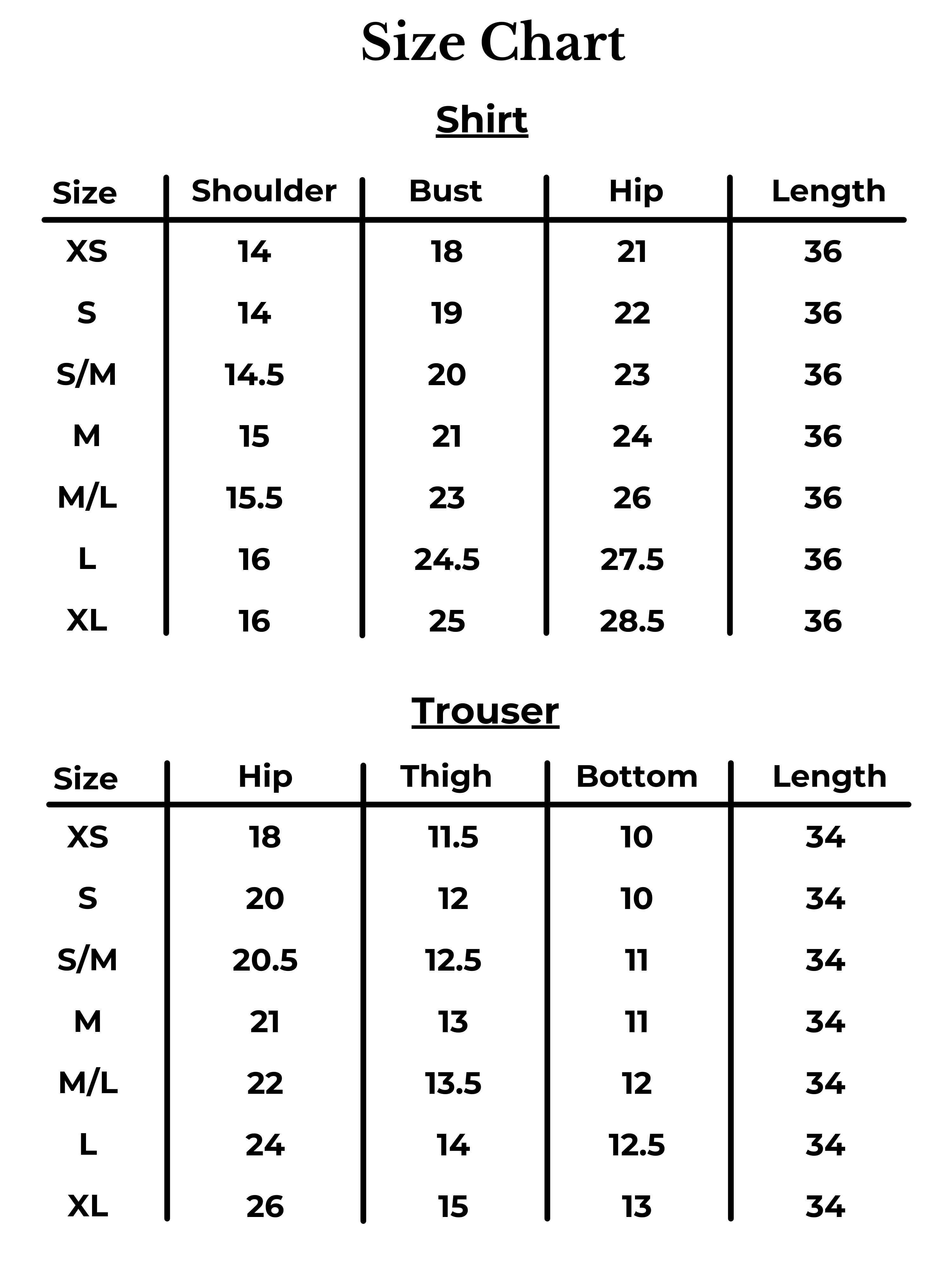 Size Chart Image