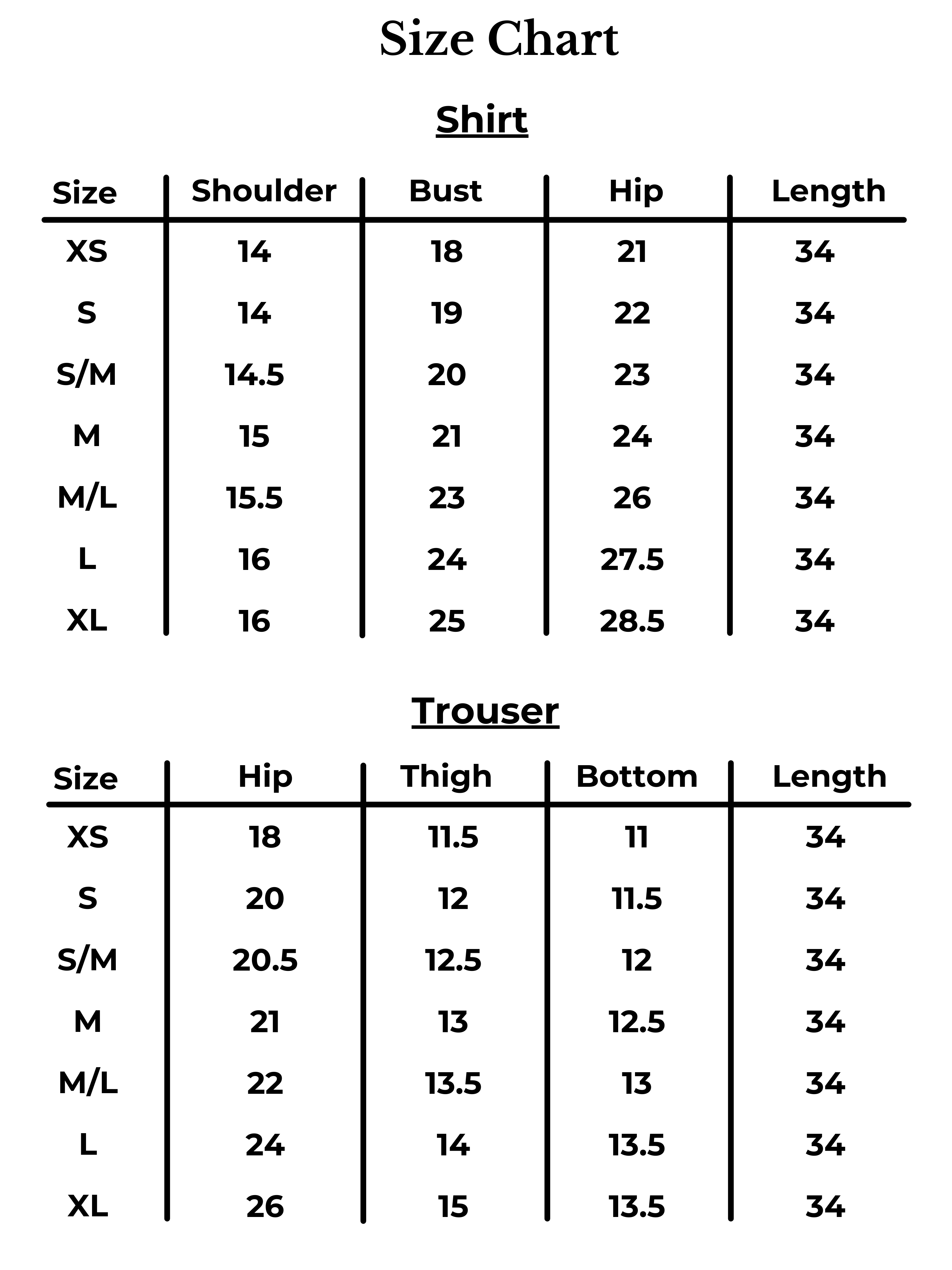 Size Chart Image
