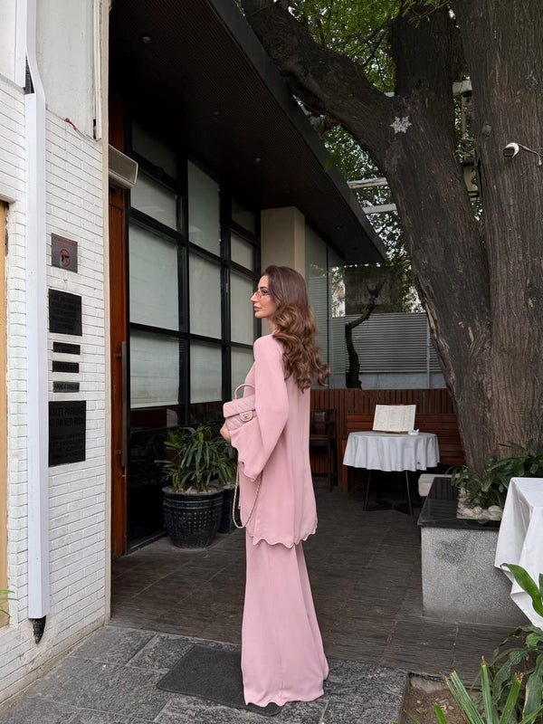 Tea Pink Scallop Set