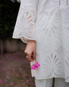 White Chikankari tulip set