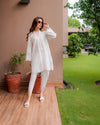 White Chikankari tulip set