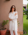 White Chikankari tulip set