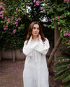 White Chikankari tulip set