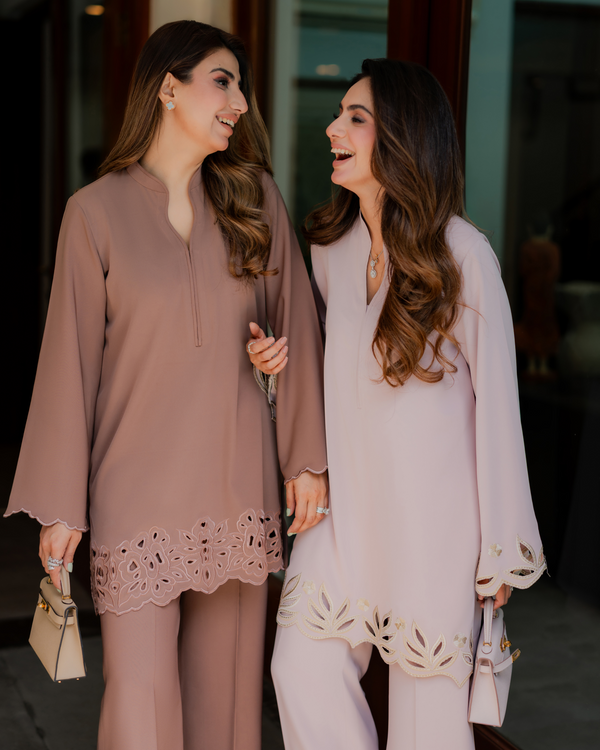 Mocha Cutwork Set