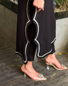 Black Karandi Embroided Fringe Set