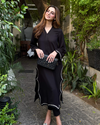 Black Karandi Embroided Fringe Set