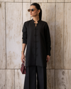 Black Mandarin Button Set