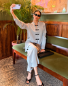 Mandarin Buttoned Set