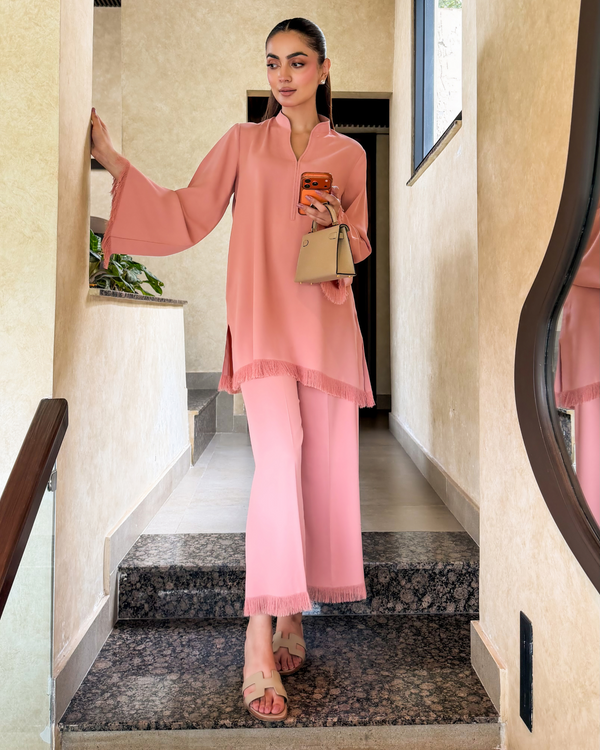 Dusty Rose Fringe Set