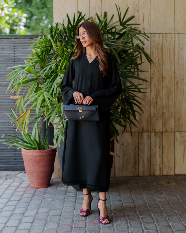 Black Karandi Fringe Set
