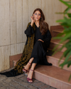Black Karandi Fringe Set
