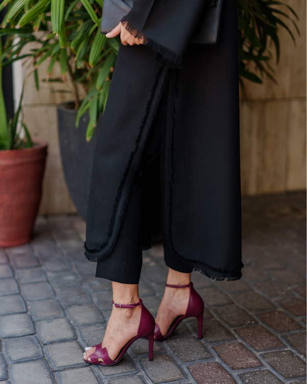 Black Karandi Fringe Set