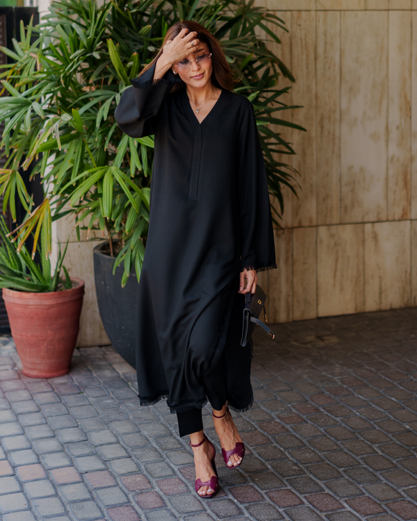 Black Karandi Fringe Set