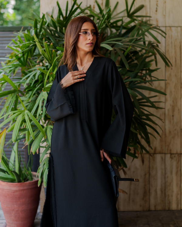 Black Karandi Fringe Set