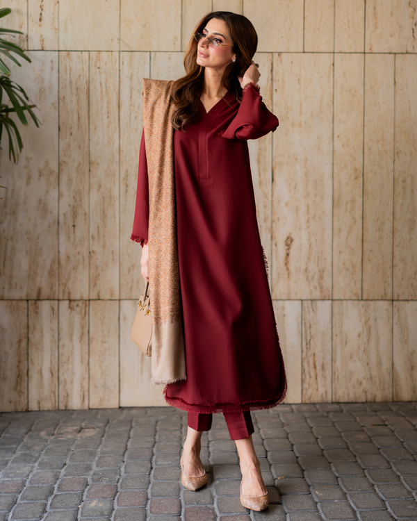 Bordeaux Karandi Fringe Set