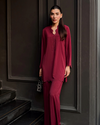 Burgundy Scallop Set