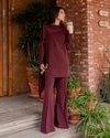 Burgundy Drape Set