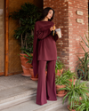 Burgundy Drape Set