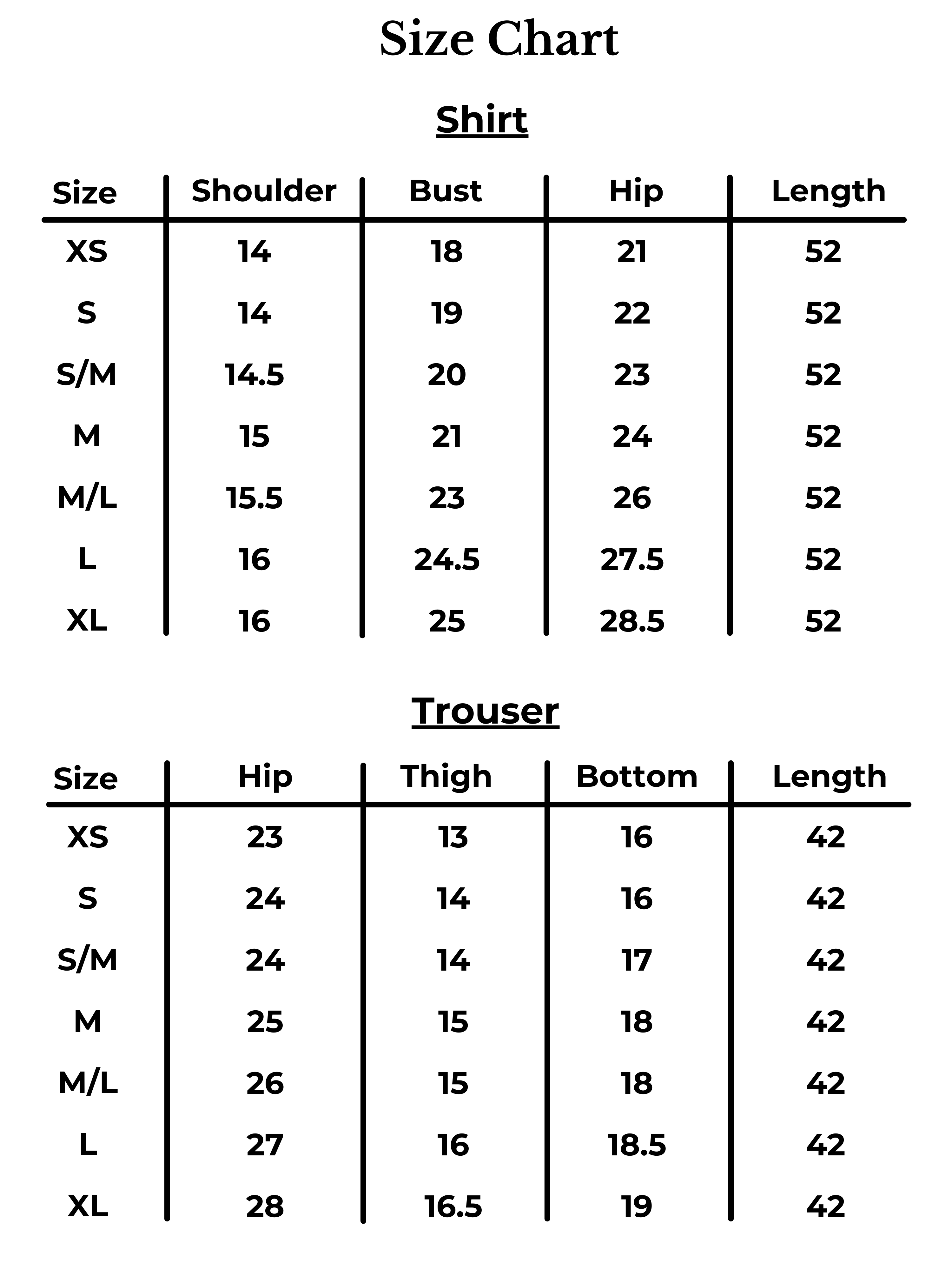Size Chart Image
