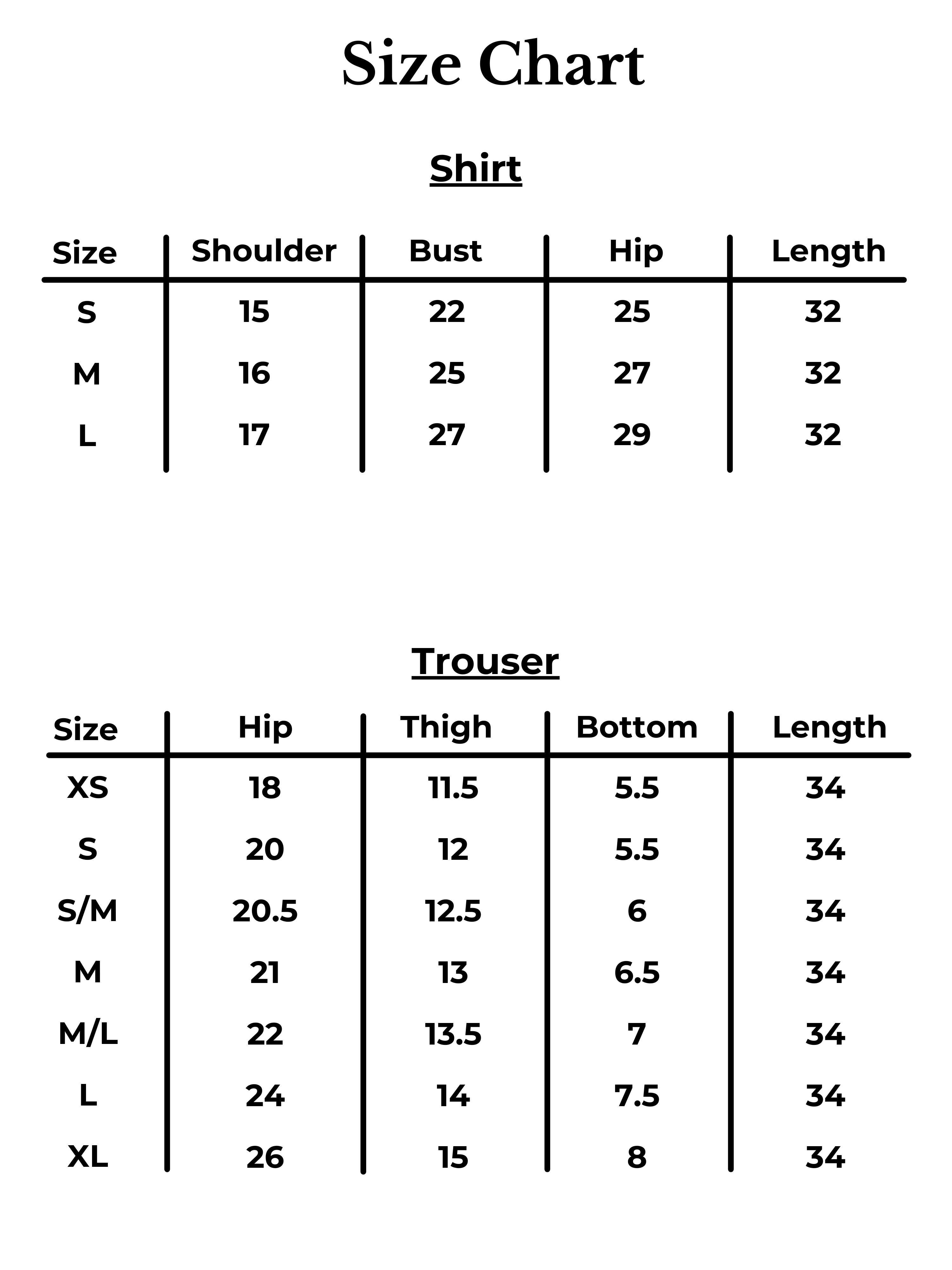 Size Chart Image