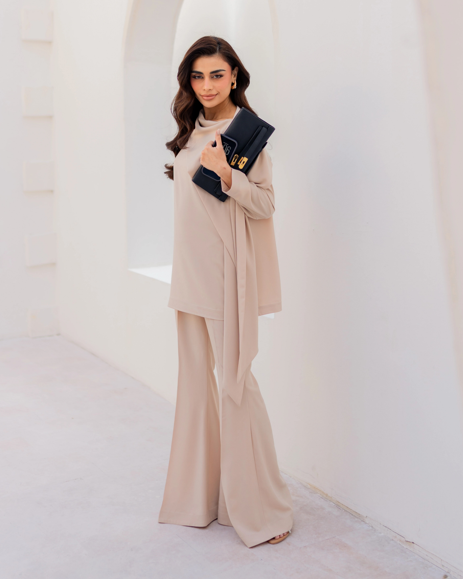 Structured Ivory Drape Ivory Drape Set – LIRA