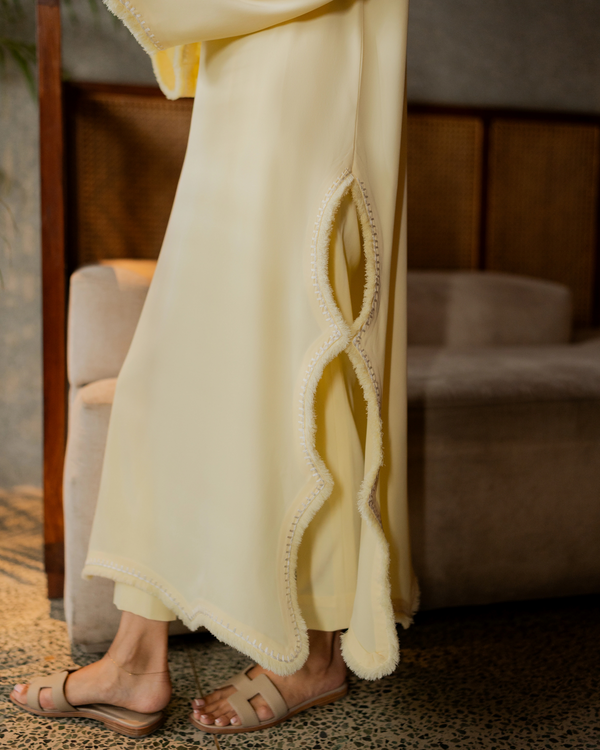 Light Yellow Embroided Thread Set