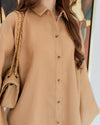 Buttoned Linen Set